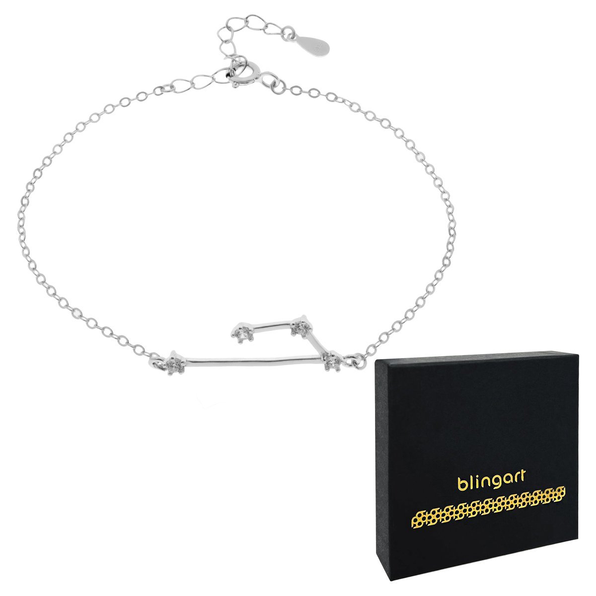 Bransoletka srebrna damska znak zodiaku BARAN