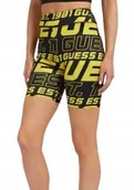 Spodenki damskie - Guess Krótkie Sportowe Spodenki z Nadrukiem Logo Żółte z Czarnym S Gxa - GUESS - miniaturka - grafika 1