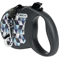 Smycze dla psów - AniOne Smycz automatyczna Trend niebieski / szary L - miniaturka - grafika 1