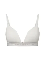 Biustonosze - Tommy Hilfiger Biustonosz damski na fiszbinach Kobiety biały jednolity, S - miniaturka - grafika 1