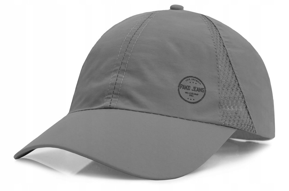 CZAPKA z Daszkiem Przewiewna Bejsbolówka z Siatką CIEMNOSZARA Pako Jeans