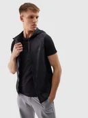 Kurtki i kamizelki sportowe męskie - 4F Bezrękawnik puchowy trekkingowy z wypełnieniem PrimaLoft Active męski - szary XXL - miniaturka - grafika 1