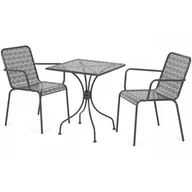 Meble ogrodowe - HOME &amp; GARDEN HOME & GARDEN Meble ogrodowe metalowe Maja Square Grey 2+1 439011 - miniaturka - grafika 1
