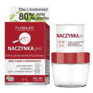 Floslek FLOSLEK NACZYNKA PRO KREM PRZECIWZMARSZCZKOWY [ECO ZESTAW] 50ML - Zestawy kosmetyków damskich - miniaturka - grafika 1