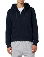 Kurtki damskie - Emporio Armani Damska kurtka z kapturem Fuzzy Fleece Full Zip Jacket (2 sztuki), morski, L - miniaturka - grafika 1