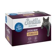 Mokra karma dla kotów - Pakiet Smilla Sterilised w tackach, 12 x 100 g - Indyk z pstrągiem - miniaturka - grafika 1