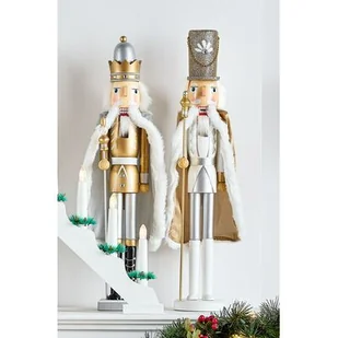 Figurka drewniana dziadek do orzechów 50 cm - Ozdoby bożonarodzeniowe - miniaturka - grafika 1