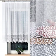 Firany - Firana żakardowa Violetta 400x130cm prosta (gotowa) z obszyciem - miniaturka - grafika 1