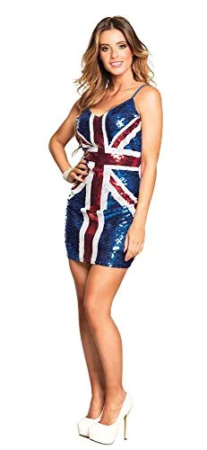 Lata 90. cekiny brytyjska flaga damska wyszukana sukienka z lat 90-tych  angielski kostium damski strój - Ceny i opinie na Skapiec.pl