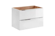 Szafki łazienkowe - CAPRI WHITE 821 Szafka pod umywalkę 2S 80 cm - miniaturka - grafika 1