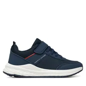 Buty dla chłopców - Sneakersy Tommy Hilfiger T3X9-34115-1845 S Granatowy - miniaturka - grafika 1