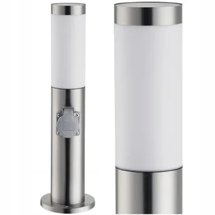 Lampa Ogrodowa słupek 45 cm E27 z gniazdem 230V - Lampy ogrodowe - miniaturka - grafika 1