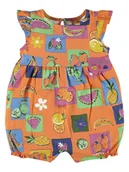 Rampersy - Dziewczęcy rampers pomarańczowy Up Baby - miniaturka - grafika 1