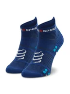 Skarpetki damskie - Compressport Skarpety wysokie unisex Pro Racing Socks V4.0 Run Low XU00047B_533 Granatowy - miniaturka - grafika 1