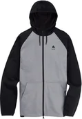 Bluzy męskie - bluza męska BURTON CROWN WEATHERPROOF FZ Gray Heather/True Black - miniaturka - grafika 1