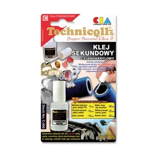 Technicqll Klej sekundowy z pędzelkiem 8 g - Kleje i inne preparaty budowlane - miniaturka - grafika 1