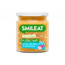 Smileat Słoiczek z ekologicznymi małymi kawałkami ryżu i indyka z warzywami po 10 miesiącu 230 g Bio - Dania dla dzieci - miniaturka - grafika 1