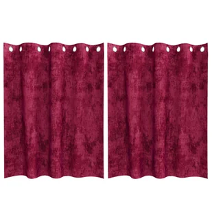 vidaXL Zasłony Welurowe Burgundowy Poliester 140 x 140 cm Zasłona - Zasłony - miniaturka - grafika 1