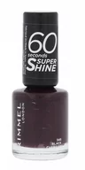 Lakiery do paznokci - Rimmel London London 60 Seconds Super Shine lakier do paznokci 8 ml dla kobiet 345 Black Cherries - miniaturka - grafika 1