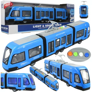 Duży Tramwaj Otwierane Drzwi Dźwięki Światła Napęd U581 - Kolejki i akcesoria - miniaturka - grafika 1