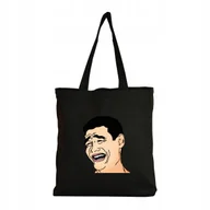 Torby i wózki na zakupy - Eko Torba Bawełniana na ramię Zakupy Shopper Torebka Mem Mina twarz 2 - miniaturka - grafika 1