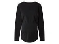 Bluzki ciążowe - esmara® Koszulka ciążowa z biobawełną z długim rękawem (Czarny, L(44/46)) - miniaturka - grafika 1