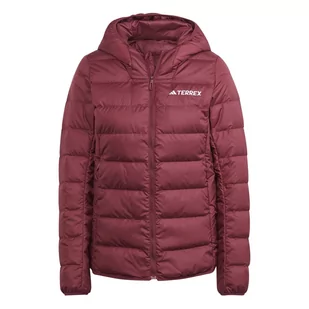 Kurtka z kapturem damska adidas TERREX MULTI LIGHT DOWN bordowa IP6035-XS - Buty trekkingowe damskie - miniaturka - grafika 1