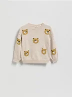 Bluzy i sweterki niemowlęce - Reserved - Sweter ze wzorem - beżowy - miniaturka - grafika 1