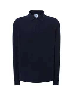Koszulka polo medyczna męska granatowa rękaw długi M - Odzież medyczna - miniaturka - grafika 1