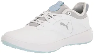 PUMA GOLF Damskie buty golfowe Ignite Malibu WMNS, Puma White Puma Silver Lucite, 38.5 EU - Swetry damskie - miniaturka - grafika 1