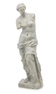 Figurki dekoracyjne - Figurka PIGMEJKA Kobieta, szara, 47x14,5,14 cm - miniaturka - grafika 1