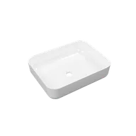 Umywalki - Excellent Cori 2.0 umywalka nablatowa 50x38 cm prostokątna, biały połysk - miniaturka - grafika 1
