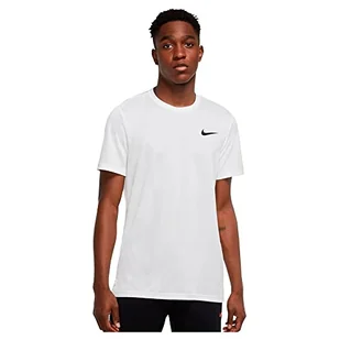 Nike Mens M NK DF SUPERSET TOP SS T-Shirt, biały/czarny, XL CZ1219 - Koszulki i topy damskie - miniaturka - grafika 1