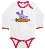 Body dla niemowląt - Body dziecięce Królik Zając Tulący Wielką Marchew Dzień Marchewki 74/80 - miniaturka - grafika 1