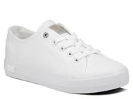 Trampki damskie - Trampki damskie białe Lee Ava tenisówki tekstylne sznurowane klasyczne-41 - miniaturka - grafika 1