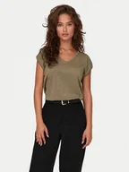 Koszulki i topy damskie - ONLY T-Shirt Silvery 15136069 Zielony Loose Fit - miniaturka - grafika 1