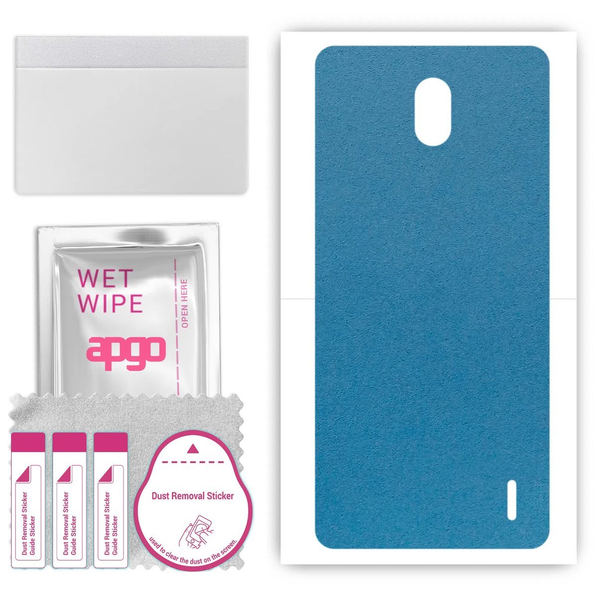 Folia naklejka skórka strukturalna na TYŁ Zamsz do Nokia 2 - Zamsz Niebieski - apgo SKINS