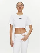 Koszulki i topy damskie - Vans T-Shirt Flying V Crew Crop Ii VN000GFF Biały Regular Fit - miniaturka - grafika 1