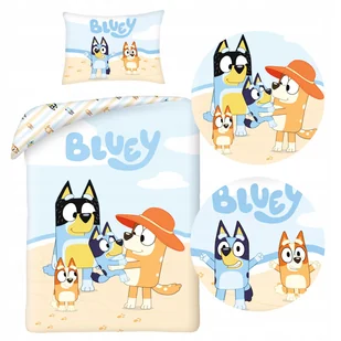 Pościel bawełniana 140x200 dziecięca dla najmłodszych Piesek Bluey wakacje - Pościel dla dzieci - miniaturka - grafika 1