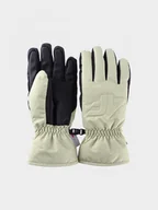 Rękawiczki - Damskie rękawice narciarskie 4F 4FWAW24AFGLF144 - zielone - miniaturka - grafika 1