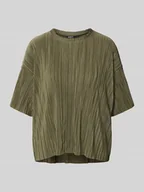 Koszulki i topy damskie - T-shirt o kroju regular fit z fakturowanym wzorem model ‘RAVENNA’ - miniaturka - grafika 1