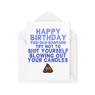 Kartki okolicznościowe i zaproszenia - Śmieszne nowości kartki z życzeniami | Happy Birthday You Old... | Urodzinowy tata mama babcia dziadek przyjaciel przekomarzanie się zabawny żart | CBH1262 - miniaturka - grafika 1