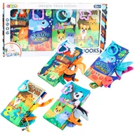 Zabawki sensoryczne - Zestaw Miękkie Kolorowe Książeczki Edukacyjne Sensoryczne Dla Malucha 4szt LEAN Toys - miniaturka - grafika 1