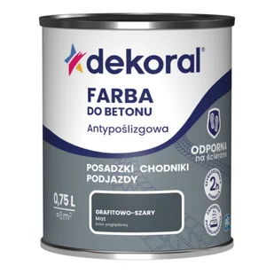 Dekoral Farba do betonu Akrylit B grafitowo-szary 0,75 l - Emalie - miniaturka - grafika 1