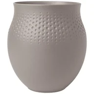 Wazony i flakony - Wazon Perle duży Manufacture Collier Taupe Villeroy & Boch - miniaturka - grafika 1