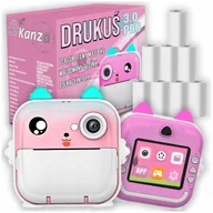 Aparaty natychmiastowe - Mini Drukarka Drukuś Aparat Fotograficzny Natychmiastowy Termiczna 8 Rolek - miniaturka - grafika 1