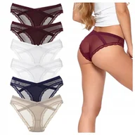 Majtki damskie - Seksowne Siateczkowe FIGI MAJTKI DAMSKIE MORAJ r. XL - miniaturka - grafika 1