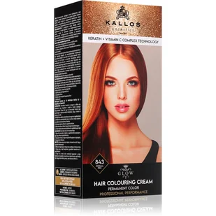 Kallos Glow Lasting Cream Colour trwała farba do włosów odcień Corall Red 60 ml - Farby do włosów i szampony koloryzujące - miniaturka - grafika 1