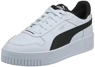 PUMA Damskie trampki uliczne Carina, Puma biały Puma czarny Puma Silver, 40.5 EU - Trampki damskie - miniaturka - grafika 1