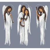 Pasmanteria - Haft krzyżykowy - Zestaw do haftu - Tryptyk z aniołami - miniaturka - grafika 1